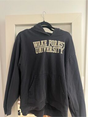 Wake Forest University Crewneck Hoodie in Black